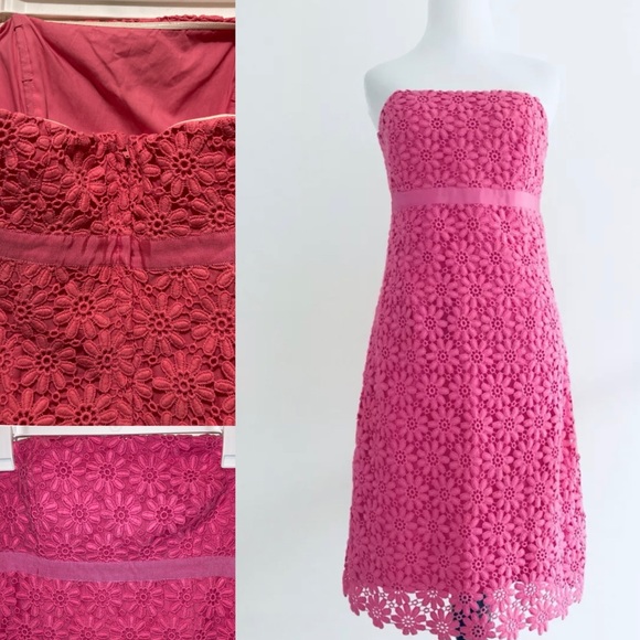 Lilly Pulitzer Bowen Strapless Floral Lace Dress - Picture 5 of 5